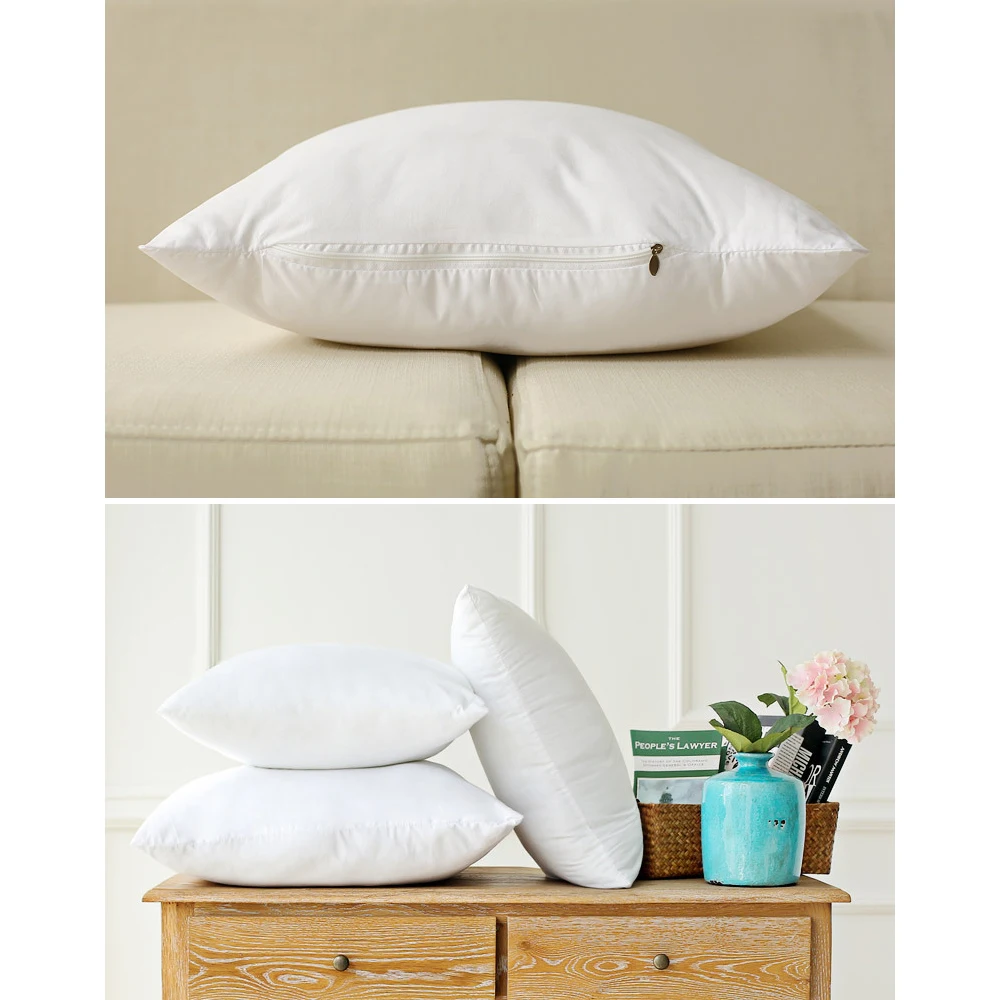 

Pillow Inserts Pillow Filling Square Cushion Pillow Inserts 16" X 16" 18" X 18" Pillow Cushion Core Sofa Bed Pillow White