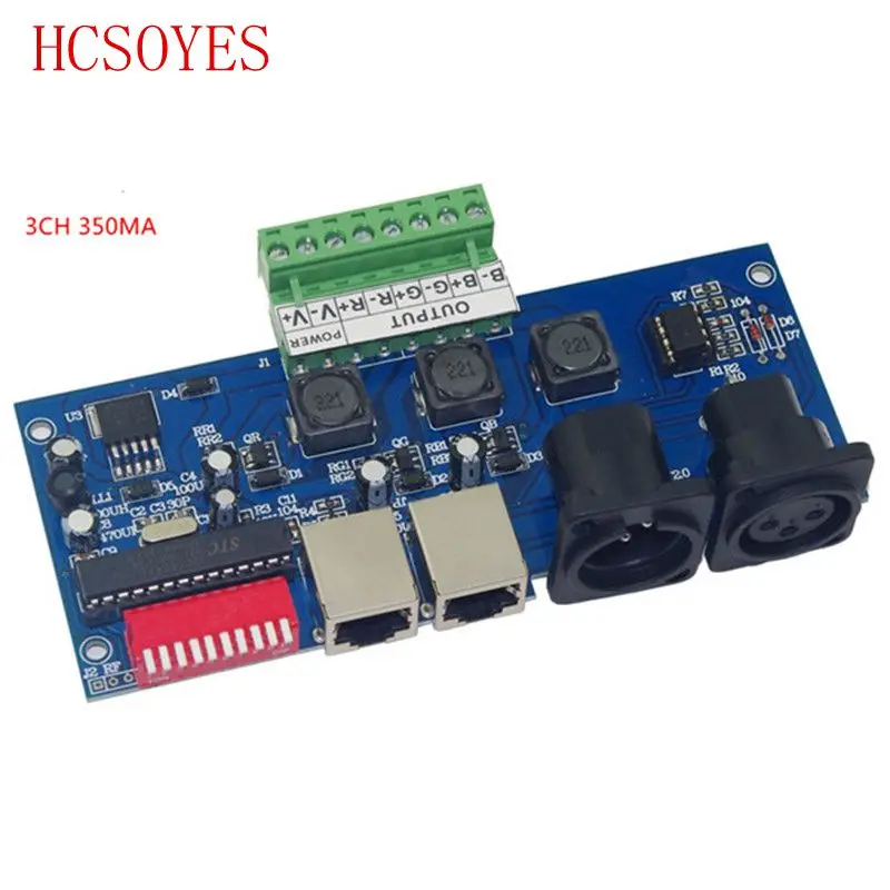 3-канальный декодер DMX512 высокой мощности 3CH 350ma контроллер dmx постоянный ток для