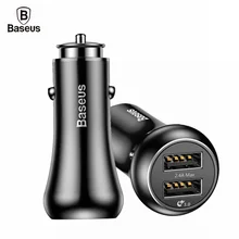 

BASEUS Dual USB Car Charger Quick Charge QC3.0 Two Ports Fast Charging For iPhone X 8 Samsung Xiaomi etc Cell Phone Car Charge