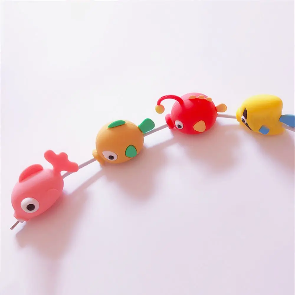 1 шт. Новый Organizador Fish Cable Bite милый стационарный протектор офисный USB кабель для