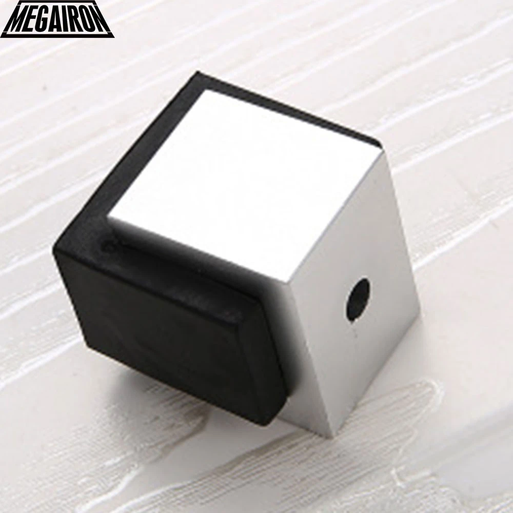 Megairon Modern Aluminium Bathroom Door Stopper Square Solid Wooden Door Block Office Anti Collision Door Stop Hardware Tool Door Stops Aliexpress