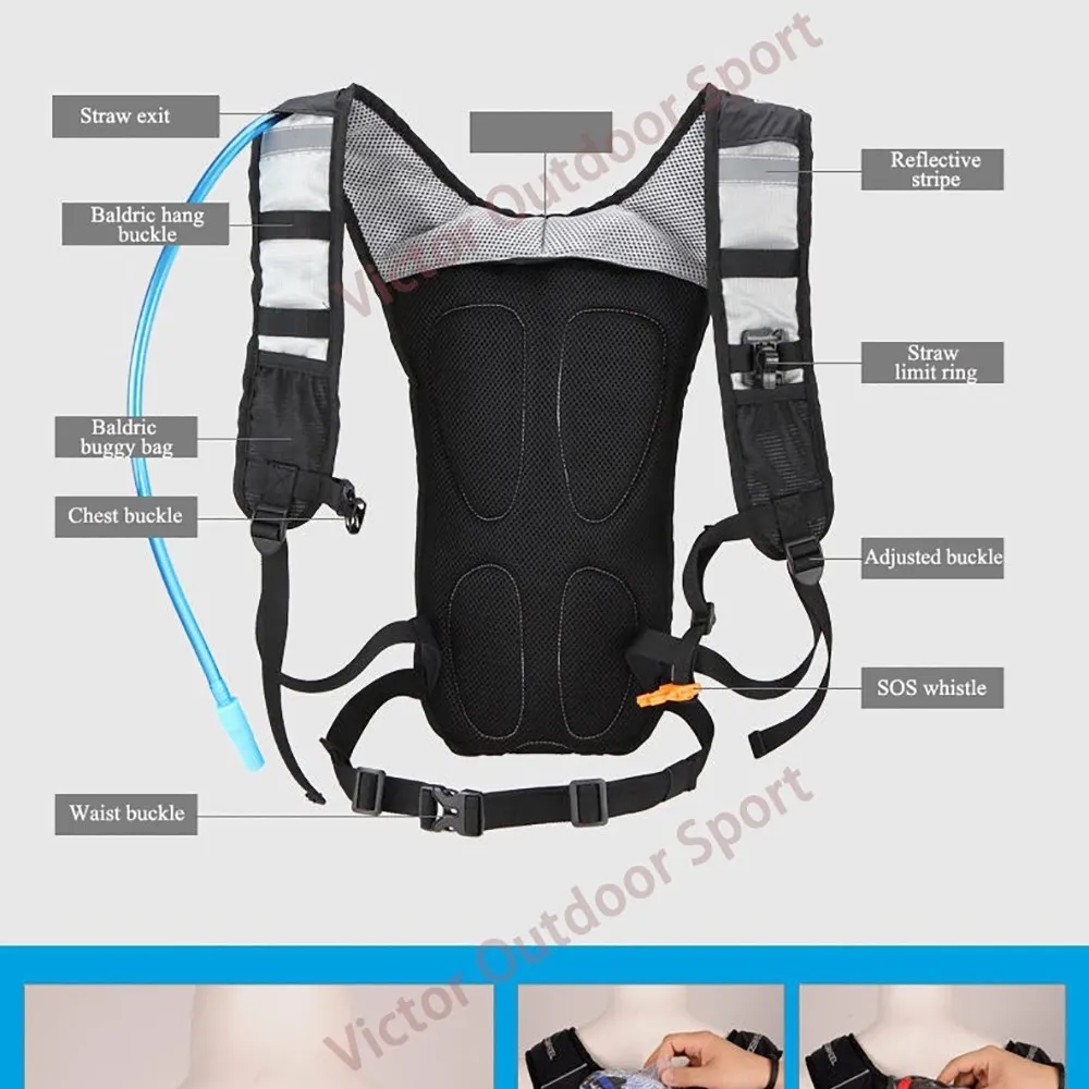 Perfect Roswheel Waterproof Cycling Backpack MTB Bike Hydration Backpack Lightweight Sport Travel Backpack Water Bag Mochila Hidratacion 8