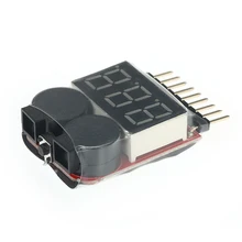 5 шт. RC Lipo 2 в 1 Батарея Напряжение тестер Батарея Checker вольтметр низкого Напряжение звуковой сигнал 1 S~ 8 s низкая Батарея индикатор тестер