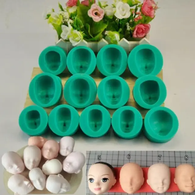 Bambola Viso Del Silicone Della Muffa Della Torta Che Decora Zucchero Fondente S Bambola Viso Del Silicone Della Muffa Della Torta Che Decora Zucchero Fondente S