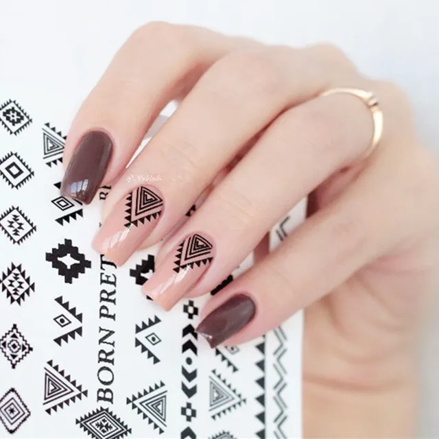 BORN PRETTY Geometry Triangle Nail Art Stickers Water Decals Diamond BORN PRETTY Geometry Triangle Nail Art Stickers Water Decals Diamond Shape Transfer Sticker Manicure Set Nail Art Decoration - BORN PRETTY Geometry Triangle Nail Art Stickers Water Decals Diamond