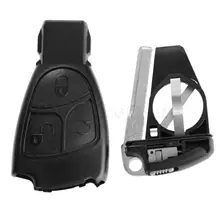 3 Button Replacement Remote Smart Insert Key Flip Fob Case Shell Holder For MERCEDES BENZ C E B S CLS CLK ML SLK CL Uncut Blade