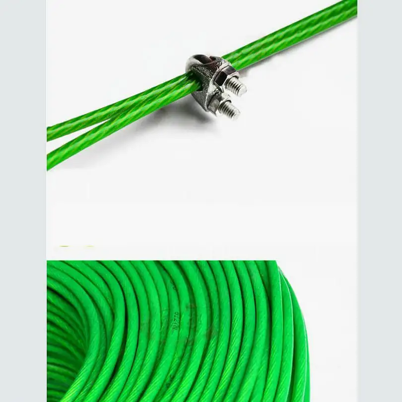 Green PVC coating wire rope cable (8)