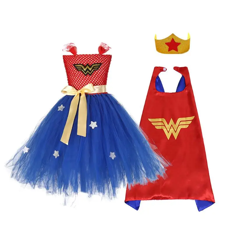 Ceny 2019 Girls Superhero Tutu sukienka z maską Handmade kostium batmana na urodziny przebranie na halloween Up Baby Batgirl Dress2 10Y