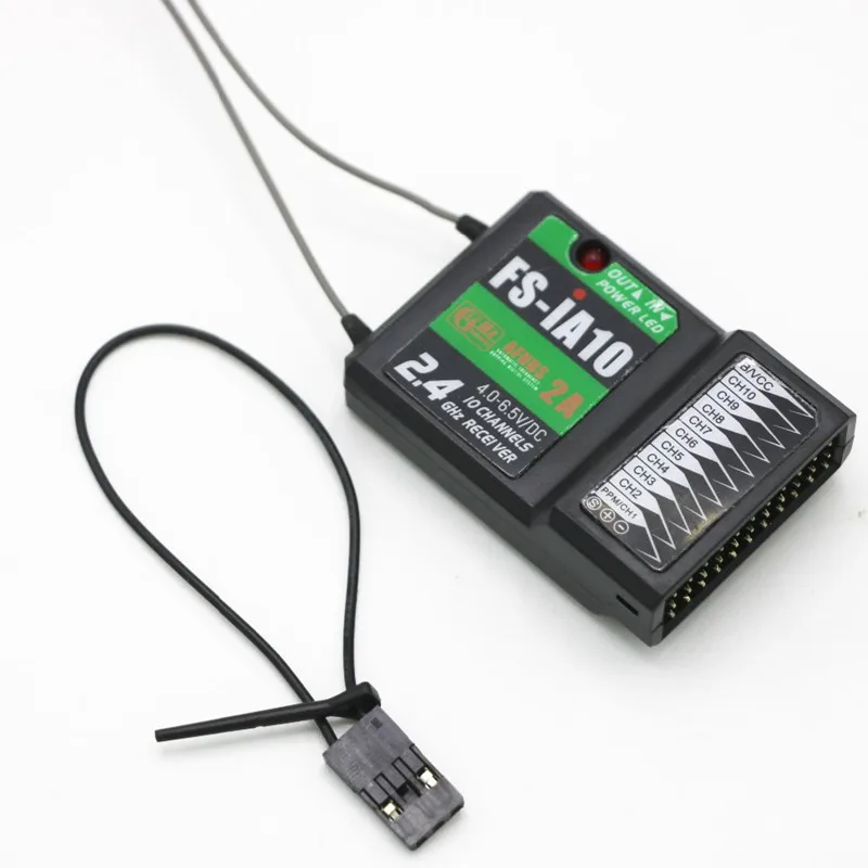 

FlySky FS-iA10 10-ch receiver 2.4G 10CH AFHDS 2A iA10 10 channels for RC hobby radio system airplane helicopter quadcopter drone