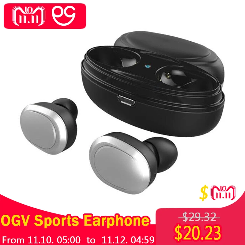 

OGV Sports Headphones Wireless Bluetooth Headset IPX5 Waterproof Earphone With Chargin Case for iphone5 6 7 8 Xiaomi Android
