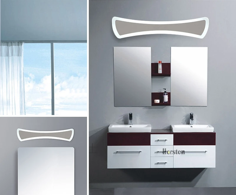 Modern Simple LED Mirror Lights 40-120cm Long Wall Lamp For Bathroom Bedroom Aluminum Acrylic Wall Sconce Lamp 110-220V (1)