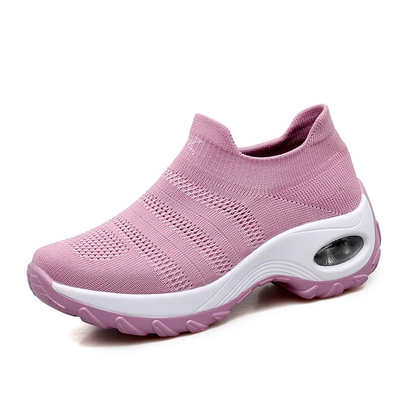 

Platform Height Increasing Sneakers For Woman Sport Slip-On Lady Loafers Air Sole Footwear Wedge Sneaker Women's Walking Shoes