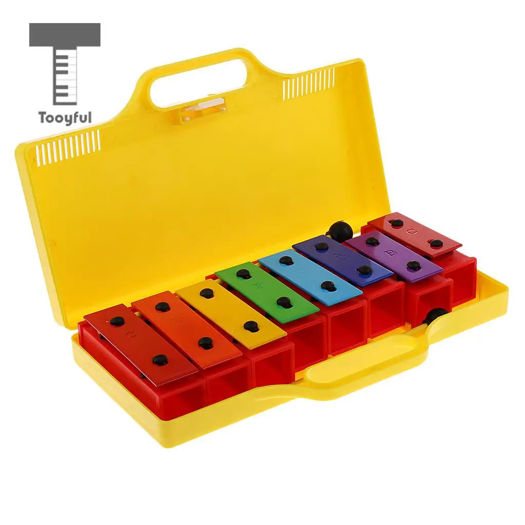 MagiDeal 1 Set 8 Tones Polychrome Xylophone Glockenspiel DIY Sound Brick Rhythm Toys for Children Music Enlightenment Toys