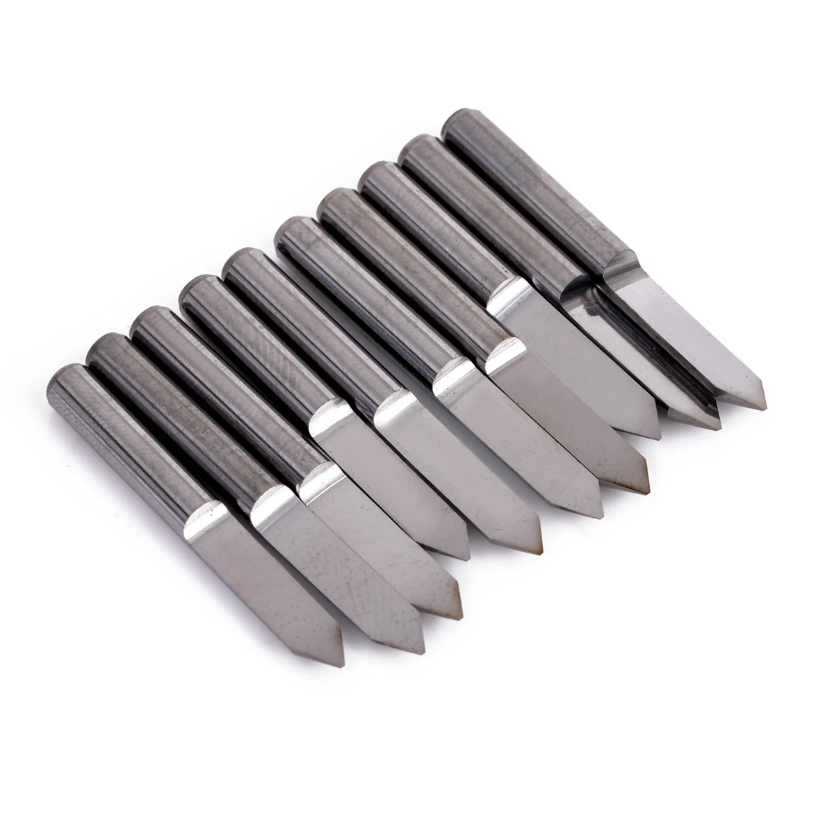 10pcs/lot CNC Router Bit Milling Cutter 60 Degree CB Engraving Bits End Mill Carbide 0.1mm End Mill Machine Tools with Box