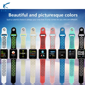 

KINYO original smart bracelet women waterproof smart band blood pressure optional straps sports wristband outdoor pk mi band 2 3