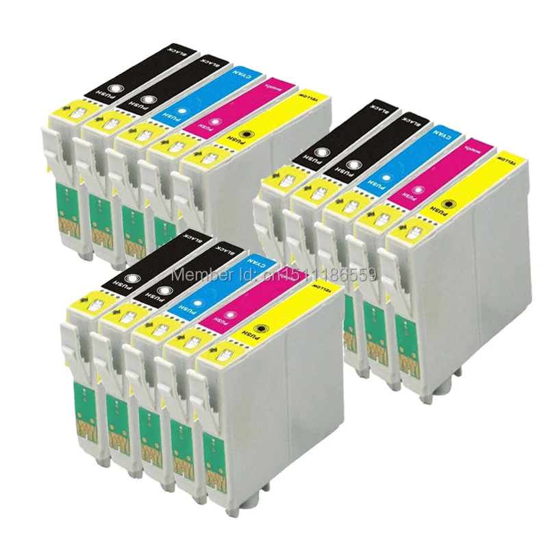 

15x Compatible 129XL Ink cartridges for Epson Stylus SX525WD SX535WD SX445W SX438W BX305F BX305FW BX305Plus BX525WD BX535WD