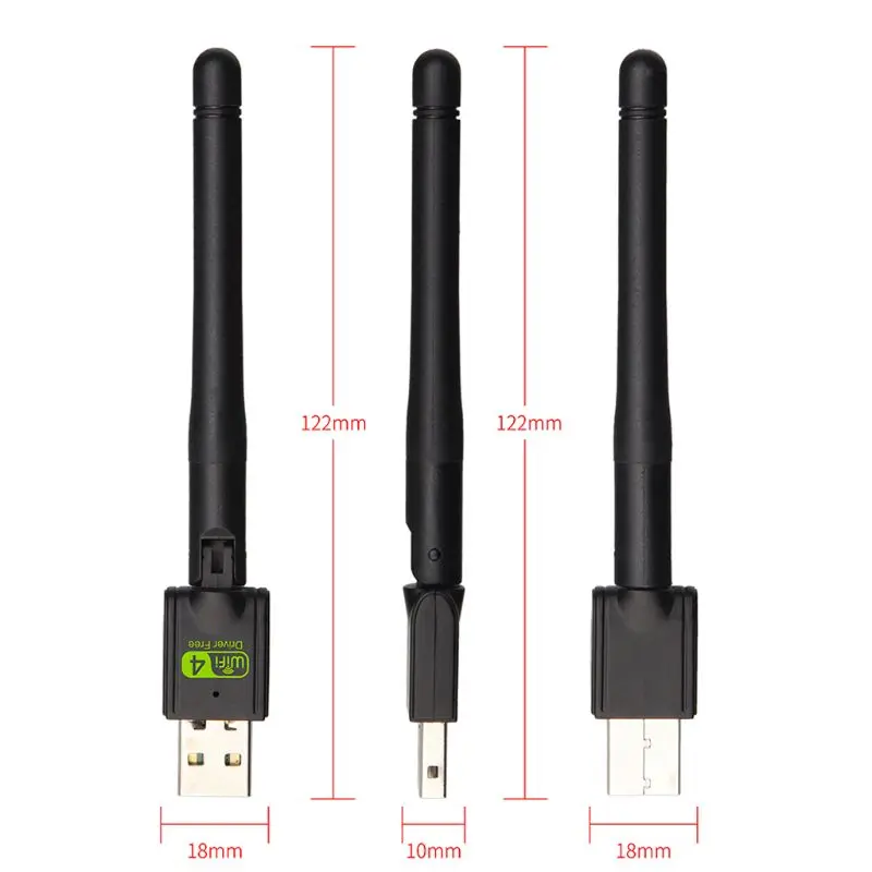 

150Mbps Mini USB Wifi Adapter 2dB WiFi Dongle MT7601 Wi-fi Receiver Wireless Card 802.11b/n/g Free Driver WiFi Ethernet