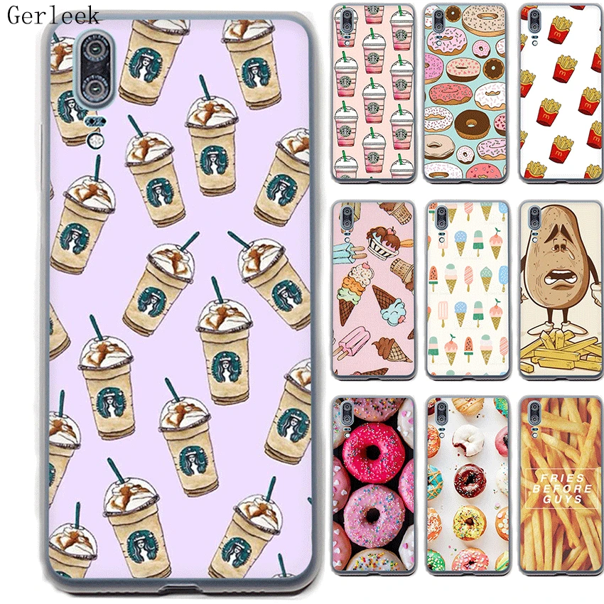 Чехол для телефона Gerleek Donuts Pizza Huawei P8 P9 P10 P20 Pro P Smart Lite Mini Plus|Чехлы-накладки| |