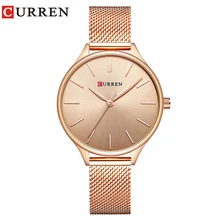 Curren 9024 часы Для женщин Повседневное модные Кварцевые наручные часы Творческий Дизайн Дамы подарков Relogio feminino