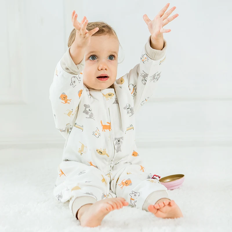 

Cotton Sleep Sack For Kids Catroon Pattern Baby Sleeping Bags For Winter Children Thick Cute Jumpsuit Warm Soft Baby Pajamas