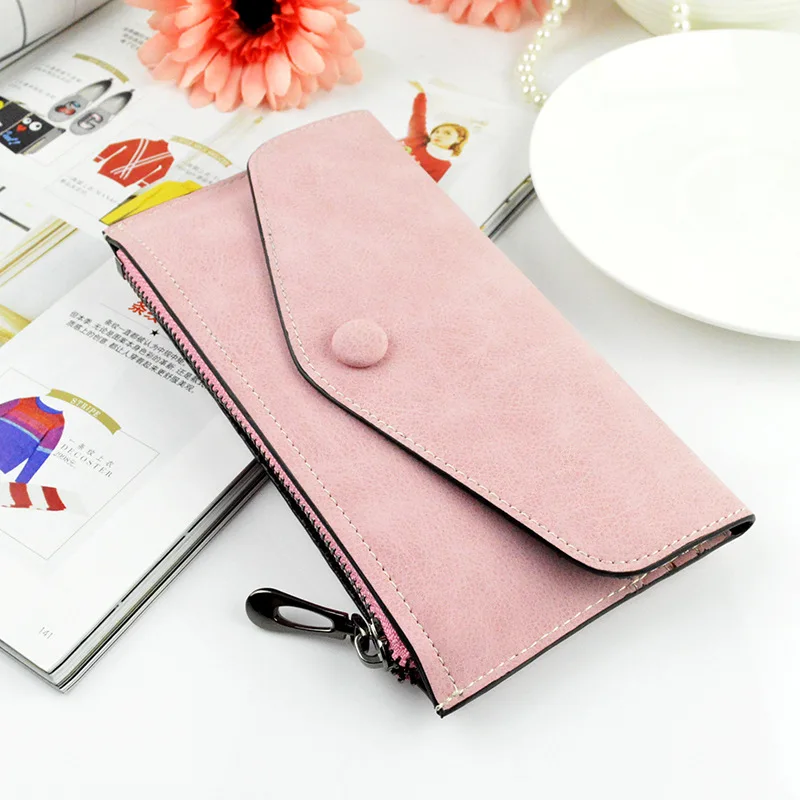 

MALFURION Women Clutch 2019 New Wallet Leather Wallets Female Long Wallet Women Zipper Purse Money Bag Simple Design On Sale