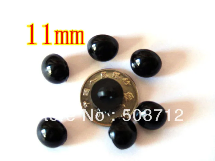 

Free shipping!!!!200pairs 11mm Round button PLASTIC EYES Sew-On/ DIY Toy eye