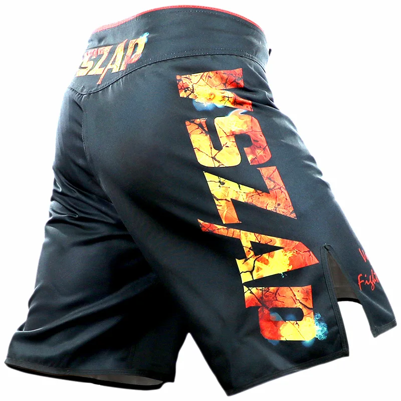 Мужские боксерские трусы VSZAP, шорты с принтом MMA, шорты для борьбы, шорты из полиэстера, шорты для тайского бокса