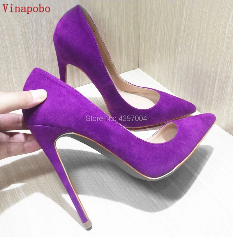 suede purple heels
