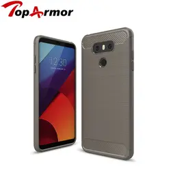 Toparmor для LG G6 случае углеродного Волокно ТПУ Чехол для LG G6 корпус Противоударный задняя крышка для LG G6 мягкие чехол