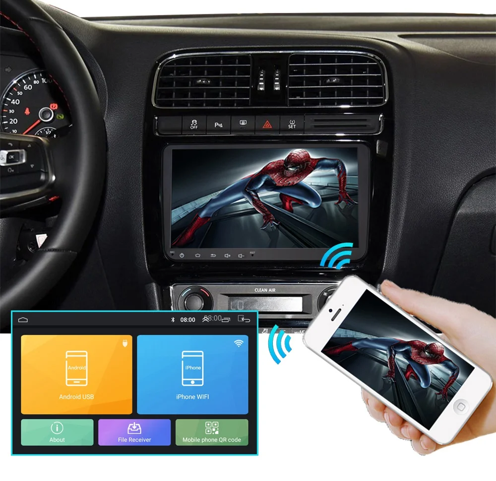 " Android 8.1 GO автомобильный радиоприемник GPS навигатор для Volkswagen Skoda Octavia Golf 5 6 Touareg Passat B6 Jetta polo Tiguan audio WIFI