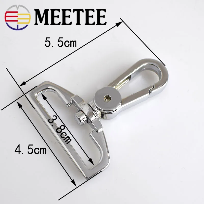 4pcs 38MM Fashion Dog Clasp Bag Metal Buckles Replacement Luggage Metal