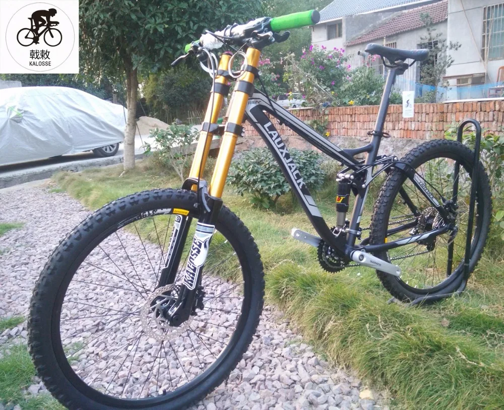 Flash Deal Kalosse  M610  Hydraulic brakes  30 speed alloy Full suspension frame  downhill  bike 26*17 inch    mountain bicycle 5