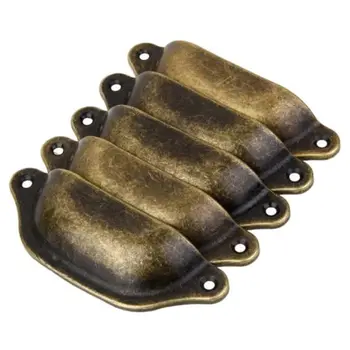 

10x Handle Door Knob Decoration for Cabinet Drawer Antique Brass