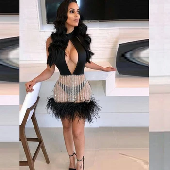 

Newest Fashion Patchwork Sleeveless Sequins Dress Tassel 2019 Chic Summer Bodycon Sexy Women Casual Backless Wholesale Clubwear