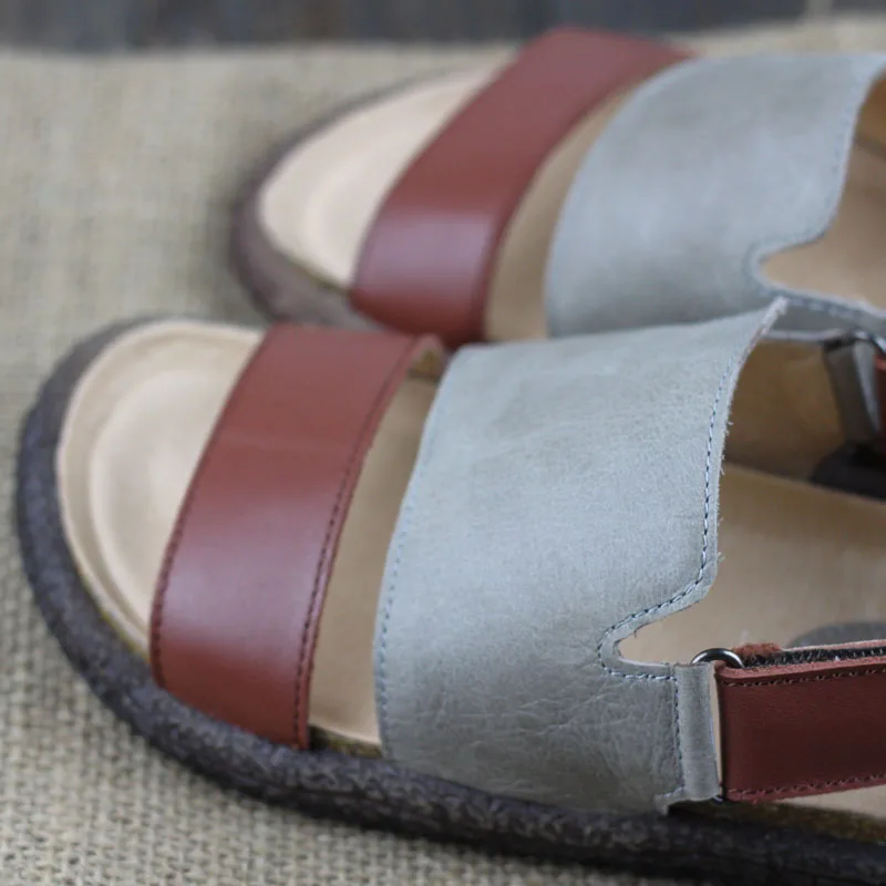 Careaymade-the first layer of cowhide leather Rome collage Japanese shoes hand genuine leather back ancient literary sandals Careaymade-the first layer of cowhide leather Rome collage Japanese shoes hand genuine leather back ancient literary sandals