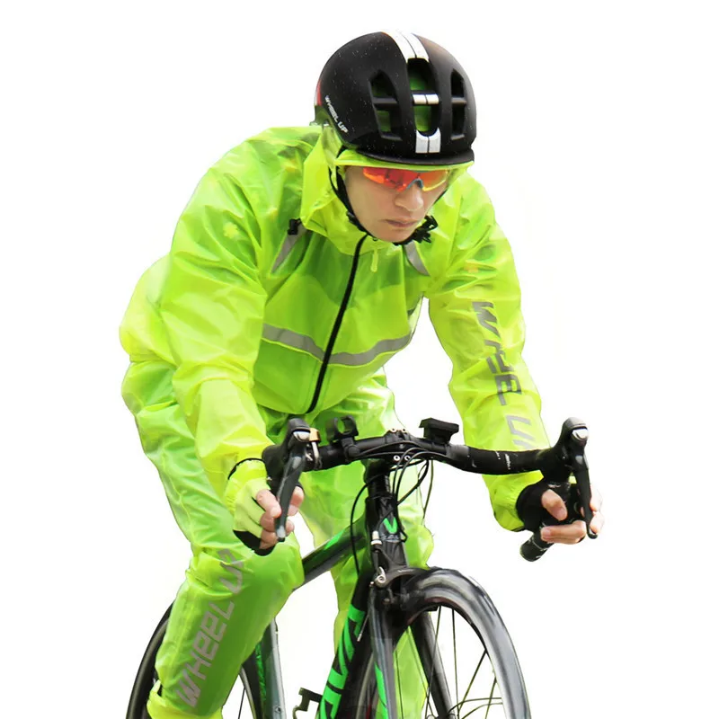 Outdoor Mountain Bike Cycling Raincoat Set Compressed Windshield