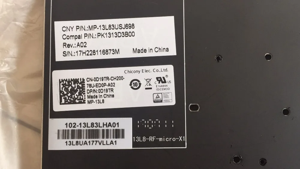 Клавиатура для ноутбука Dell Latitude E7450 E5450 E7470 E5470 US layout с подсветкой w/trackcap 0D19TR