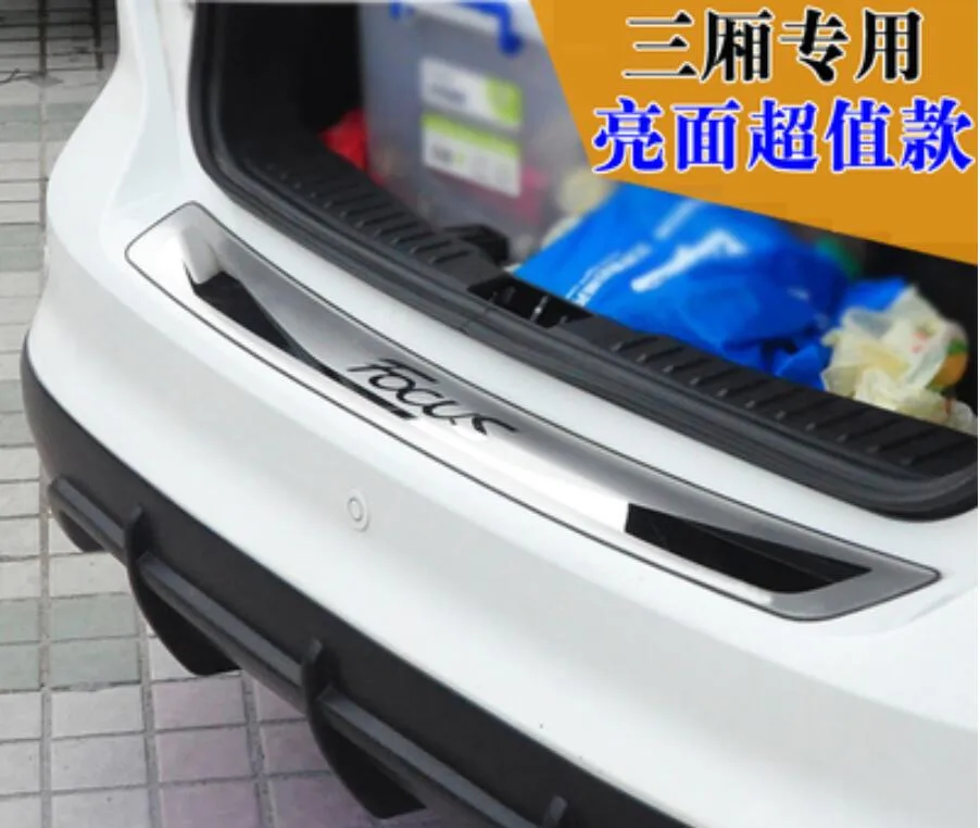 

Car Styling Fit For Ford Focus 3 MK3 2012 -2017 Stainless Steel Back Rear Trunk Sill Scuff Plate Protection Pedal