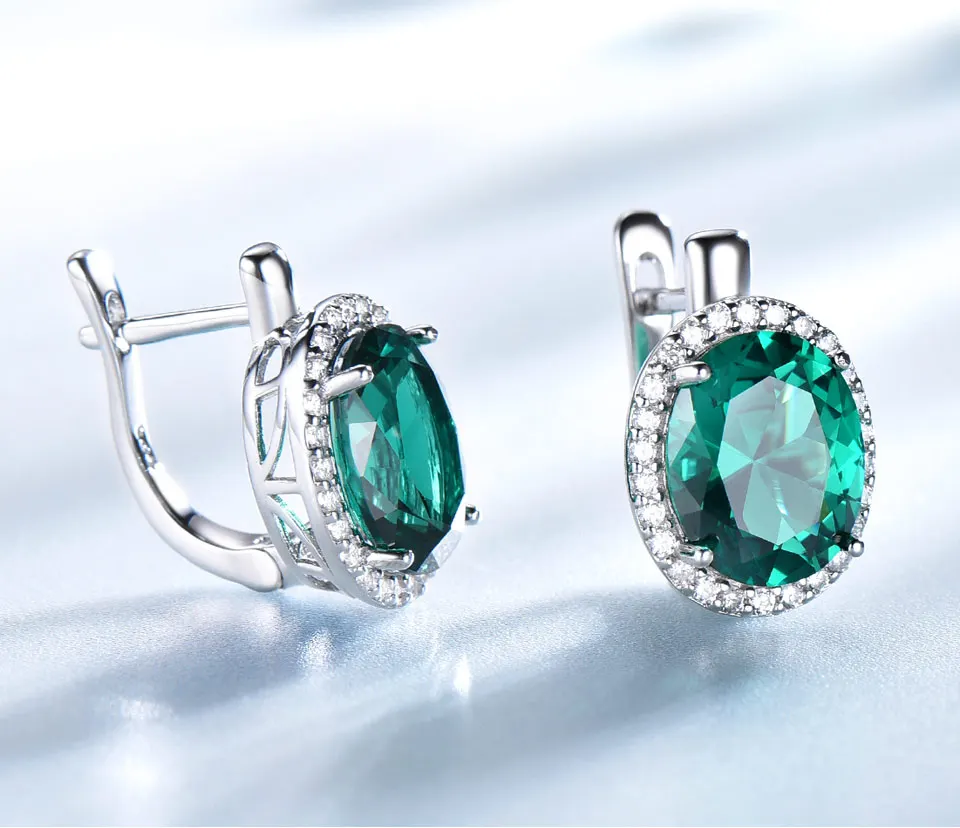 UMCHO-Emerald-925-sterling-silver-clip-earring-for-women-EUJ084E-1-PC_04