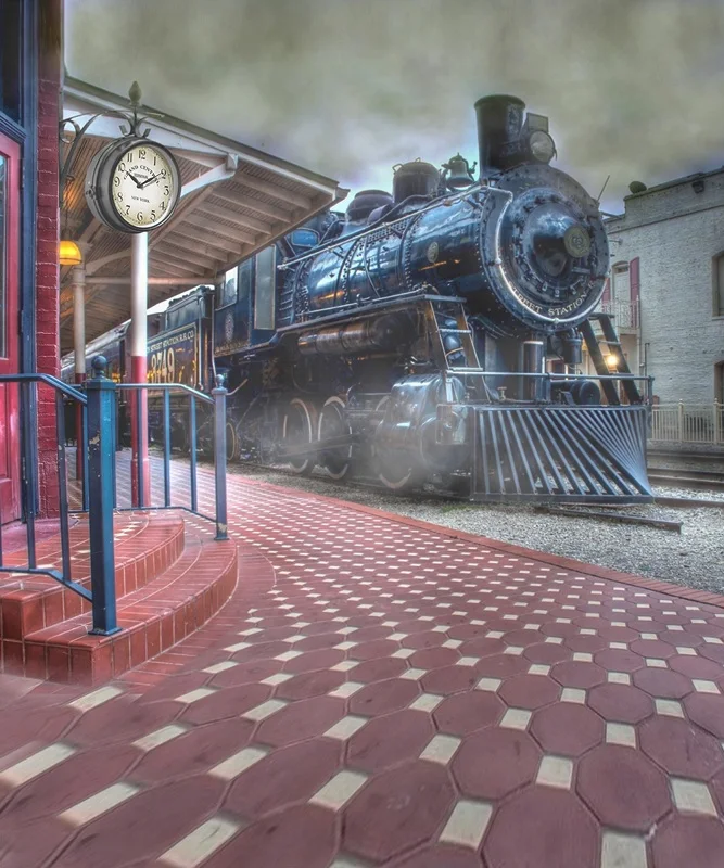 CSFOTO 5x5ft Background for Shabby Train Station Tickets Photography Backdrop Southern Pacific Desolate Station Train Party Cartoon Children Kid Baby Portrait Photo Studio Props Polyester Wallpaper CSFOTO 5x5ft Background for Shabby Train Station Tickets Photography Backdrop Southern Pacific Desolate Station Train Party Cartoon Children Kid Baby Portrait Photo Studio Props Polyester Wallpaper