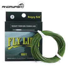 ANGRYFISH WF 5F/6F/7F 100FT Dloating Fly Fishing Line Weight Forward Floating Nylon Backing Line Tippet Tapered Leader Loop Army Green maximumcatch 7 5ft 9ft 12ft 15ft 0x 6x tapered leader with loop nylon fly fishing line free combo