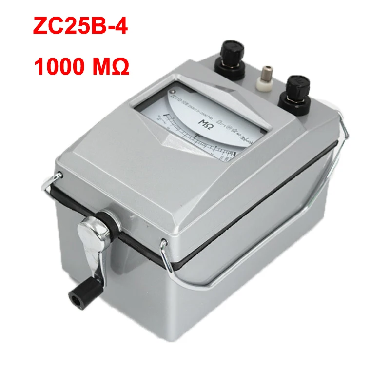 

1000M Ohm Insulation Megohm Tester Resistance Meter Megger Megohmmeter With Multimeters Probe Lead ZC25B-4