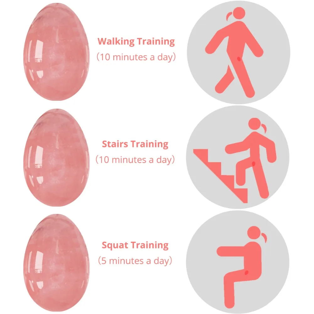 Дропшиппинг Yoni набор яиц для массажа нефритовых яиц розовый кварц йони-палочка для женщин Кегеля Тренажер вагинальная подтяжка мышц Просверленный массажный камень