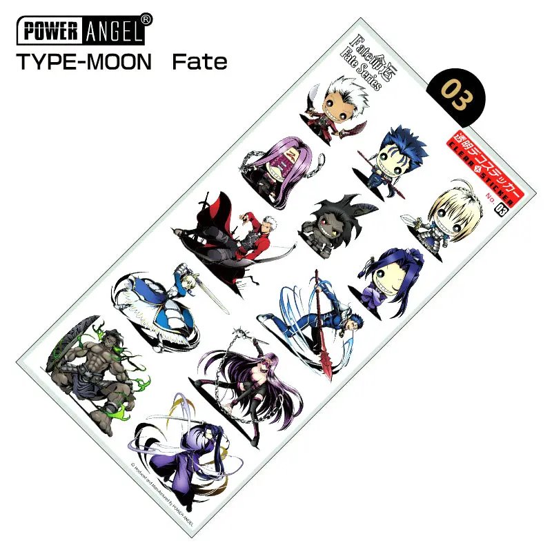 Горячая аниме Fate Stay Night Роскошные наклейки s для мобильного телефона ноутбука Книга пластиковые прозрачные наклейки игрушка подарок - Цвет: Style 03