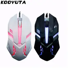 KOOYUTA, игровая мышь, USB, оптическая, проводная, игровая мышь, 1600 dpi, цветной светильник, игровая мышь для ПК, ноутбука, компьютера, ноутбука, настольного компьютера