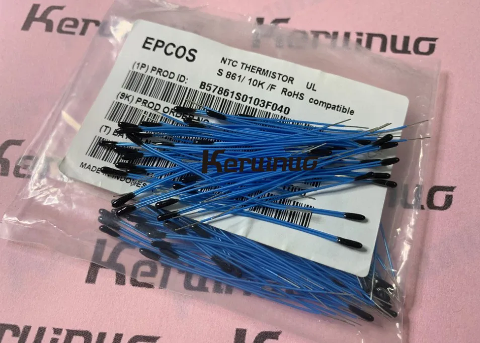 

10pcs/LOT NEW ORIGINAL B57861S0103F040 EPCOS THERMISTOR NTC 10KOHM 3988K BEAD
