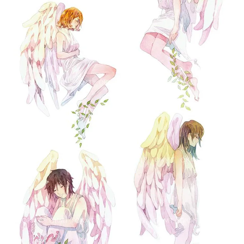 

1 Pcs Kawaii High Quality Paper Tape Angel Wing Masking Tape Decorative Washi Tape Stationery 4cm*5m