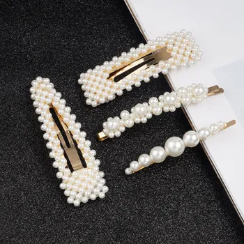 

Big Pearl Snap Hairpins Girls Hair Clips for Women Barrette Clip Hairgrip Korean Bobby Pin Fashion Styling Tool Hair Accessories