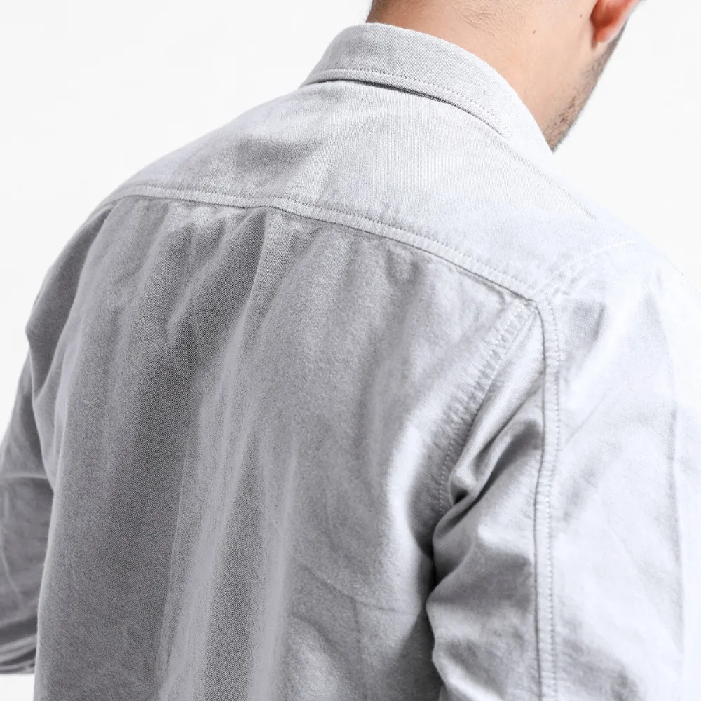SIMWOOD Brand Men Shirts New 2019 Fashion Long Sleeve 100% Pure Cotton Blouse Slim Fit Plus Size Brushed Oxford Shirt  180569