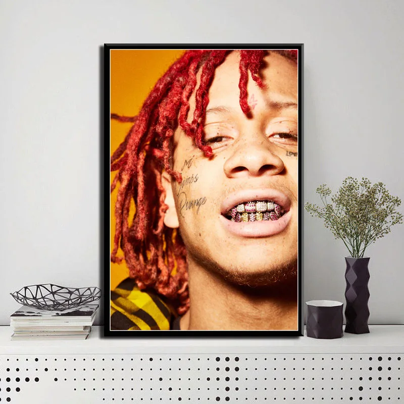 P013 Trippie Redd рэп хип хоп рэпер звезда музыка художественная живопись Шелковый Холст